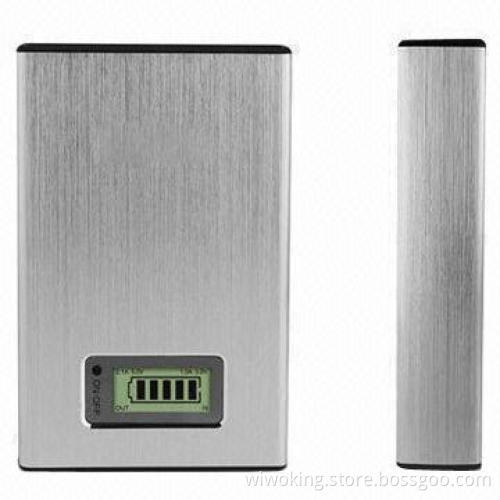 11,200mAh LED Portable Power Banks for iPhone, 2 USB Ports with Metal Paint Coat Design